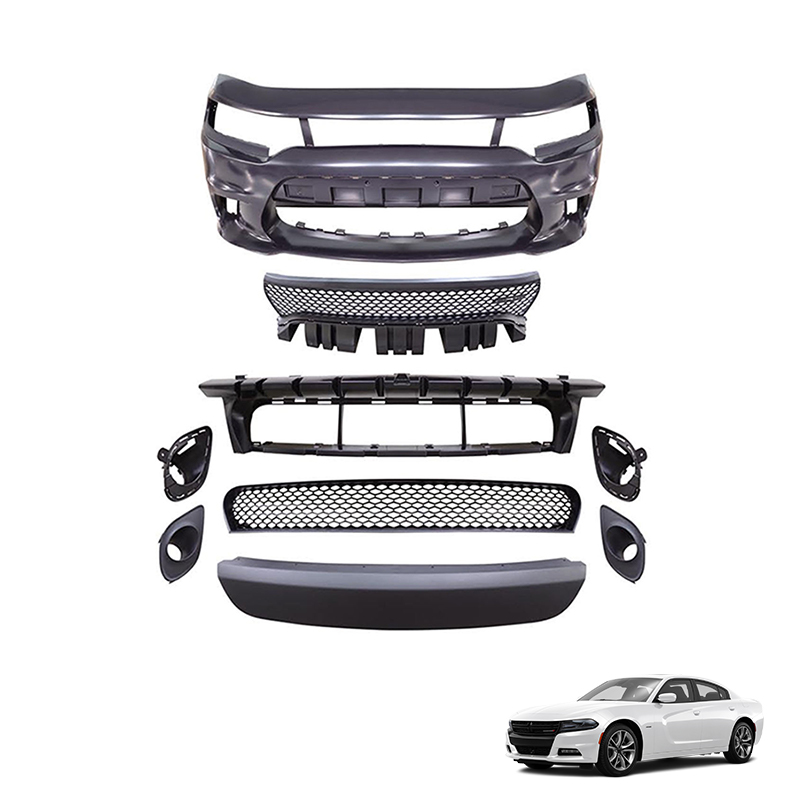 Srt Style Front Bumper With Fog Lamp Hole For Dodge Charger 2015-2023