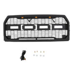 LED Front Grille Matte Black Fits 2015-2017 F150 Accessory Replacement Grill