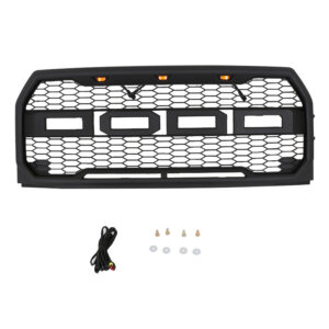 LED Front Grille Matte Black Fits 2015-2017 F150 Accessory Replacement Grill
