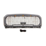 Front Grille Compatible with 2021-22 Ford F150 with Off-Road Lights and Camera Hole