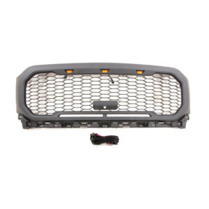 Front Grille Compatible with 2021-22 Ford F150 with Off-Road Lights and Camera Hole