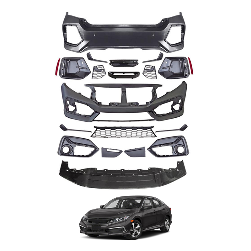 Si Style Body Kit For Honda Civici 2016-2023 Car Bumper Body Kit