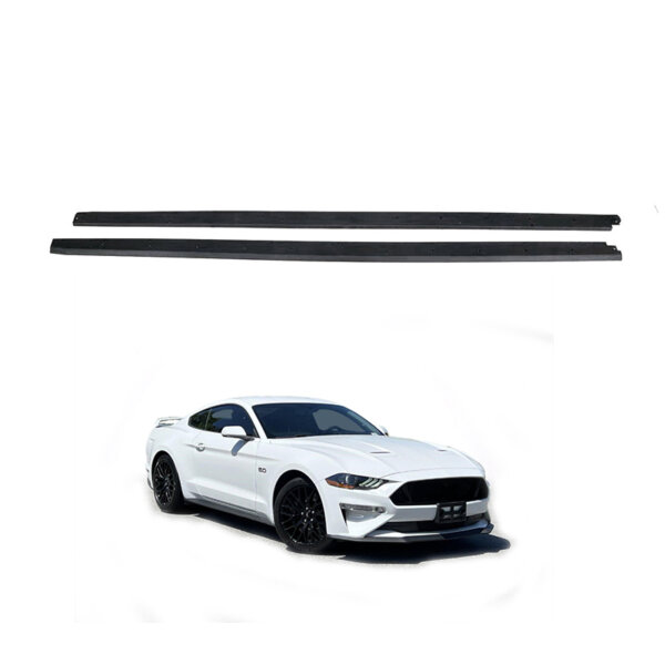 Gloss Black Side Skirts Side Spoiler For Ford Mustang 2018-2022