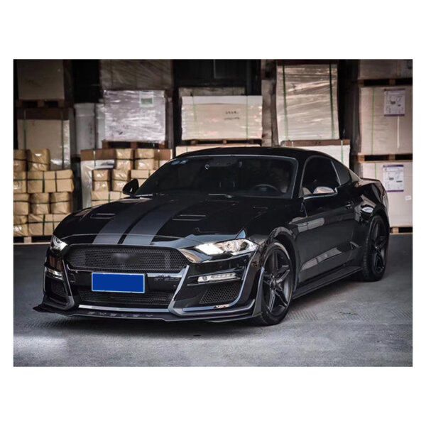 Gloss Black Side Skirts Side Spoiler For Ford Mustang 2018-2022
