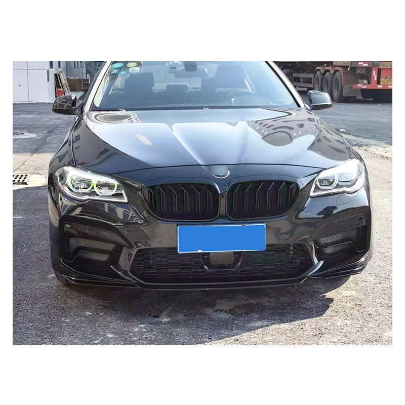 LAS Side Skirt Extensions For BMW 5 Series F10 F18 (2010-2017) - Gloss Black, ABS Plastic, Pair