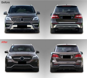 Mercedes-Benz ML W166 upgraded to GLE W166 AMG Body Kit