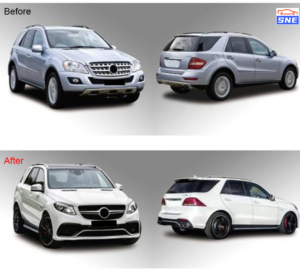 Mercedes-Benz ML W164 upgraded to GLE W166 AMG Body Kit