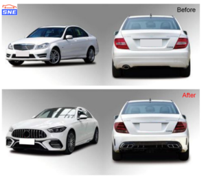 Mercedes-Benz W204 upgraded to W206 AMG Body Kit